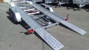 Franc Remolque Portacoches PV400F200 400×190 cm 2000 kg Doble Eje Inclinable Rampas