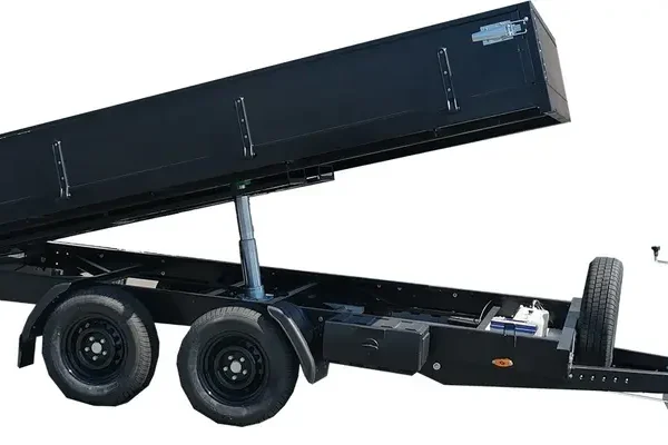 Remolque Basculante Eléctrico BW Trailers 3500 kg – 300 × 180 cm – Doble Eje Frenado y Plataforma de Aluminio