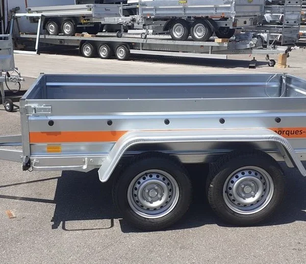 Boro Remolque Equipaje BO723 Convertible 233×132 cm 750 kg Doble Eje Ruedas Exteriores