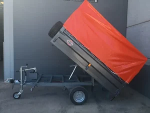 Remolque Basculante Hidráulico Manual 750 kg – 220 × 160 × 40 cm – Eje Simple AL-KO con Frenos