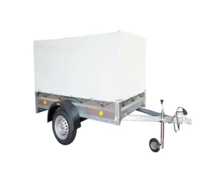 Remolque con Toldo Alto — 208×120×26 cm | 500/750 kg | Eje Simple | Suelo Fenólico