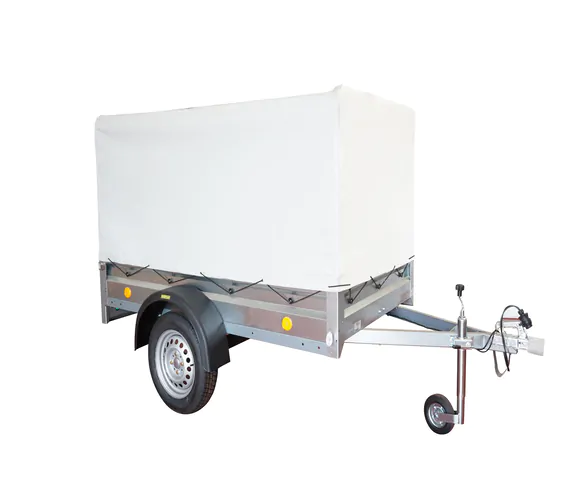 Remolque con Toldo Alto — 208×120×26 cm | 500/750 kg | Eje Simple | Suelo Fenólico