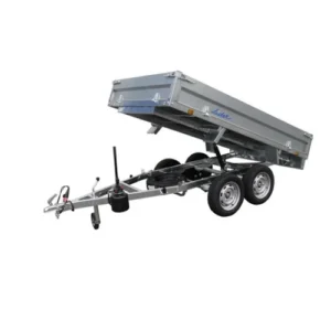 Remolque Basculante Hidráulico Manual Lider 39560 750 kg – 253 × 147 cm – Doble Eje Sin Frenos