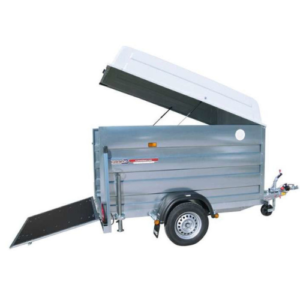 Remolque Furgón Cerrado CRESCI PT6F – 750 kg – 226 × 130 × 143 cm – Eje Frenado, Suspensión de Torsión y Chasis Galvanizado