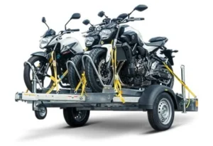 Humbaur Remolque Portamotos HM 3 Motos 209×136 cm 750 kg Eje Simple Rampa Integrada